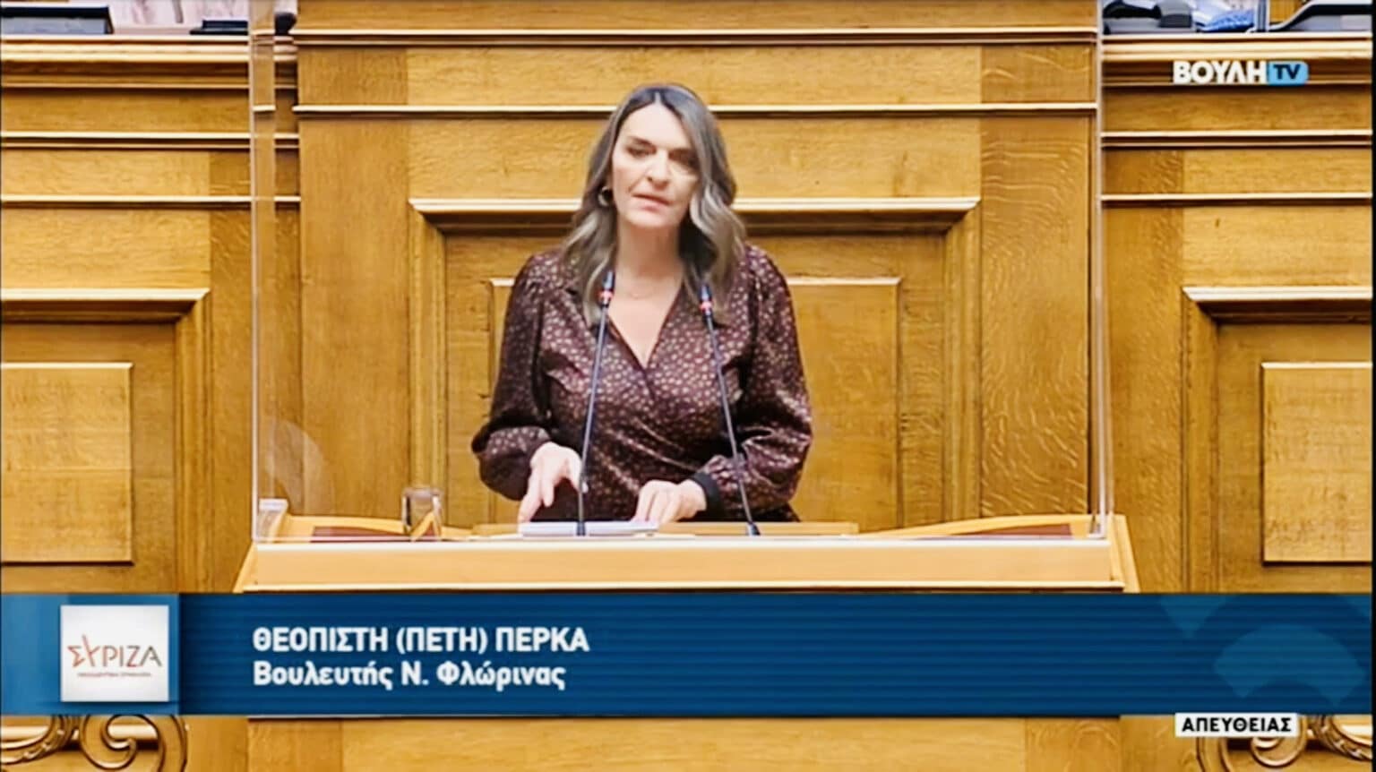 ΠΕΡΚΑ Ολομέλεια ΥΠΕΝ Π. Πέρκα: «Το πολυνομοσχέδιο του ΥΠΕΝ για την έμμεση ιδιωτικοποίηση του νερού, πρέπει να αποσυρθεί και η κυβέρνηση να προκηρύξει εκλογές.»