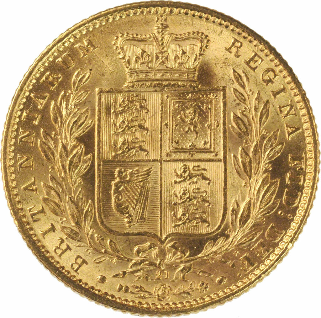 1869 victoria young head shield sovereign reverse Το Βασιλικό Νομισματοκοπείο του Λονδίνου ανακυκλώνει το χρυσό από ηλεκτρονικά απορρίμματα