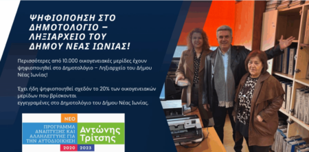 nea ionia Δήμος Νέας Ιωνίας: Περισσότερες από 10.000 οικογενειακές μερίδες έχουν ψηφιοποιηθεί στο Δημοτολόγιο και το Ληξιαρχείο
