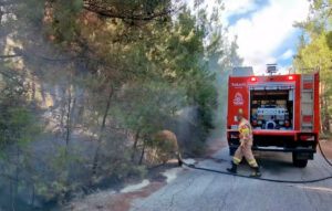 Φωτιά στην περιοχή Ήφαιστος Κομοτηνής χωρίς ενεργό μέτωπο