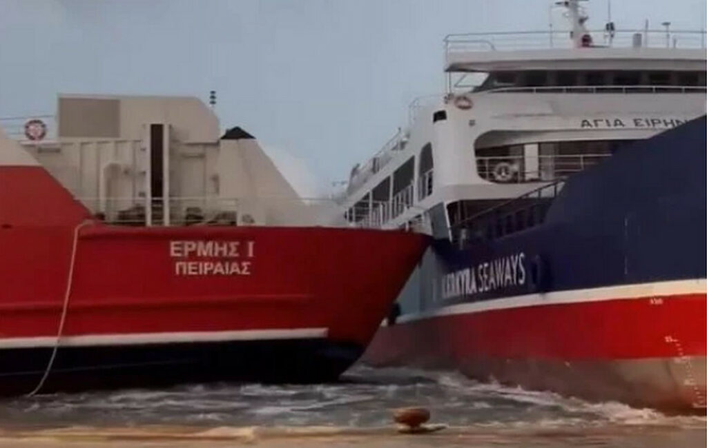 Σύγκρουση δύο πλοίων στο λιμάνι της Ηγουμενίτσας