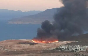 Φωτιά κοντά σε εργοστάσιο ανακύκλωσης στο Ακρωτήρι Χανίων