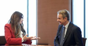 Συνάντηση του Κυριάκου Μητσοτάκη με την Κίμπερλι Γκίλφοϊλ στη Νέα Υόρκη