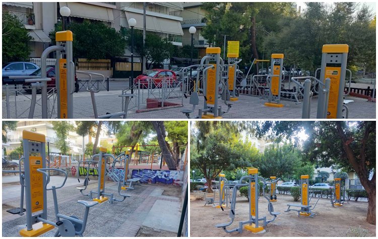 Νέα όργανα γυμναστικής σε πάρκα του Δήμου Ηρακλείου