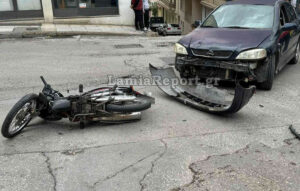Σοβαρό τροχαίο ατύχημα στη Λαμία με συμμετοχή δικυκλιστή