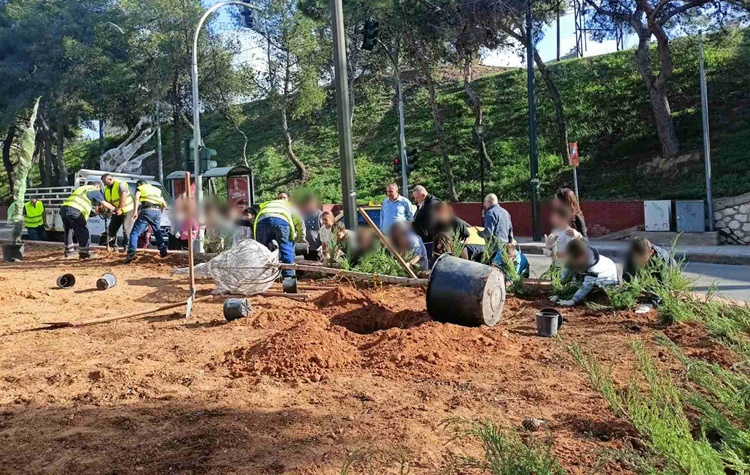 Δενδροφύτευση στην οδό Πίνδου από μαθητές του 7ου Δημοτικού Νέας Φιλαδέλφειας