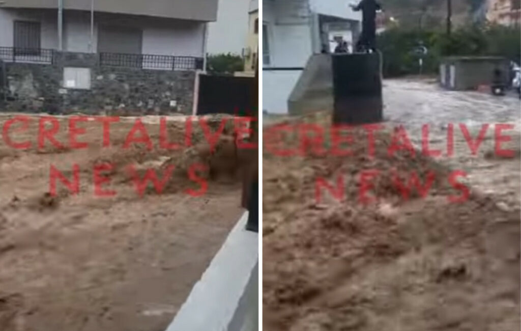 Κρήτη: Καταστροφικές βροχές και πλημμύρες σε Ηράκλειο και Χανιά