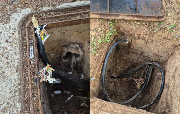 Συνεχίζονται οι κλοπές καλωδίων στην πλατεία Αγίου Γεωργίου