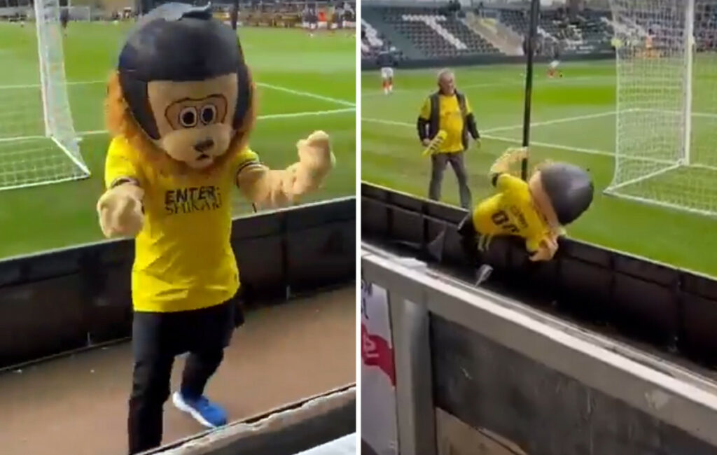 Μασκότ αποβλήθηκε από το γήπεδο λόγω μεθύσι και άσεμνων χειρονομιών