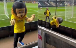 Μασκότ αποβλήθηκε από το γήπεδο λόγω μεθύσι και άσεμνων χειρονομιών