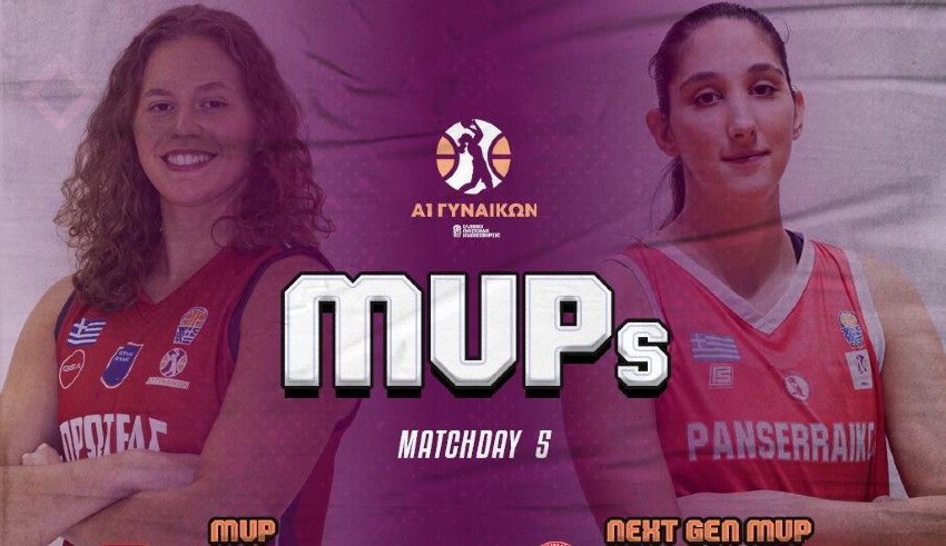 Α1 Γυναικών: Μάλι και Αλεξιά οι MVP της 5ης Αγωνιστικής