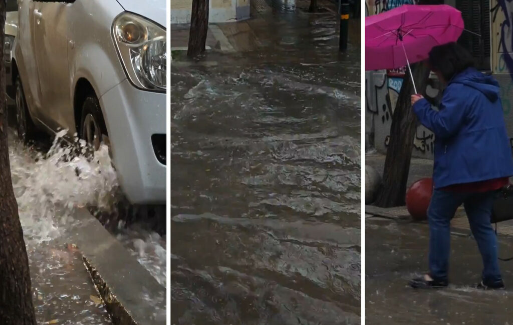 Πλημμύρες στην Αθήνα από ισχυρές καταιγίδες – Νέα προειδοποίηση της ΕΜΥ