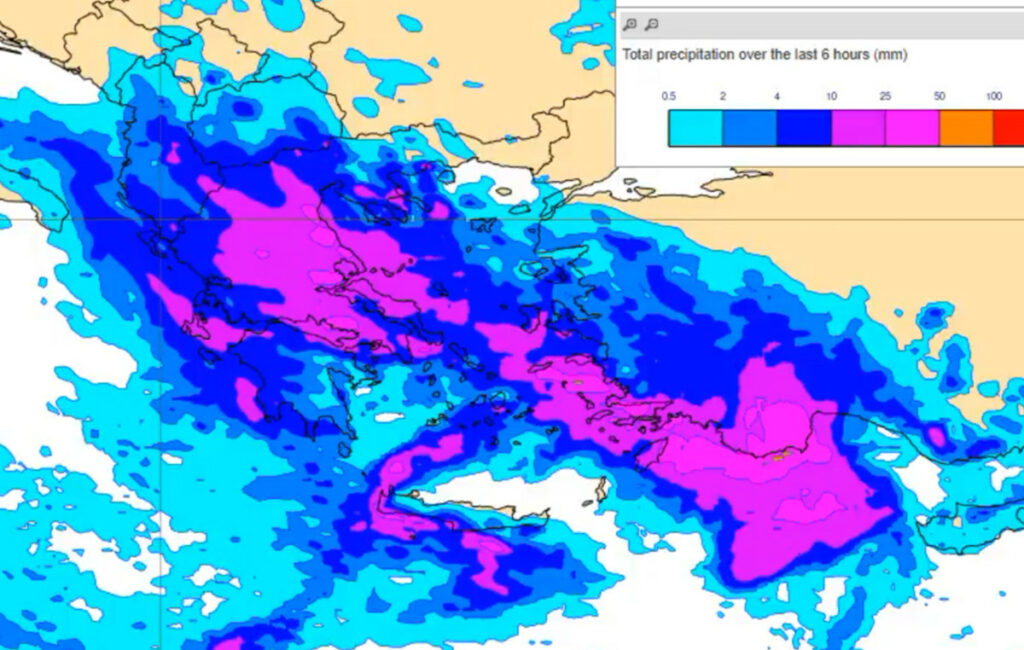 Κακοκαιρία «Byron»: Χάρτης με τις περιοχές που πλήττονται