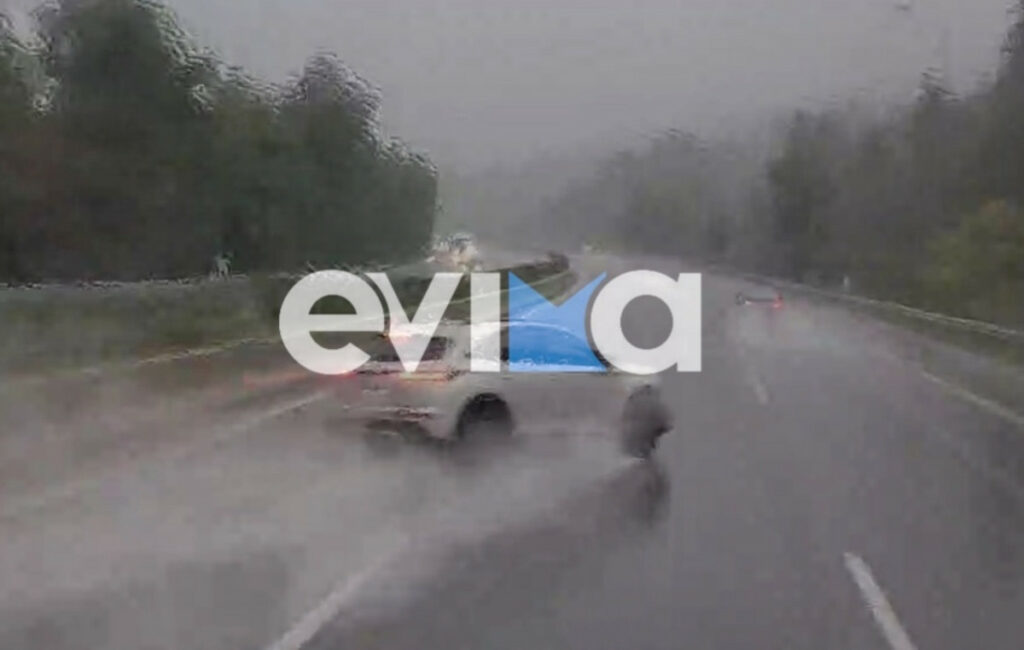 Σοκαριστικό τροχαίο στην Εθνική Αθηνών – Λαμίας λόγω κακοκαιρίας