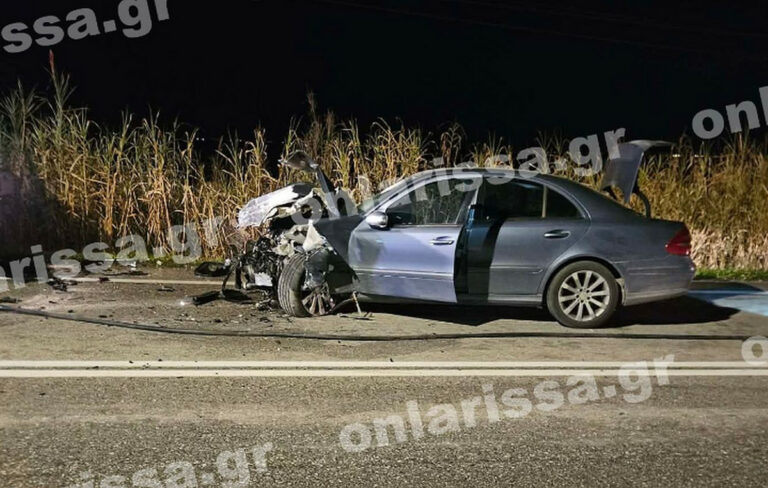 Θανατηφόρο τροχαίο δυστύχημα στη Λάρισα με θύμα έναν 31χρονο