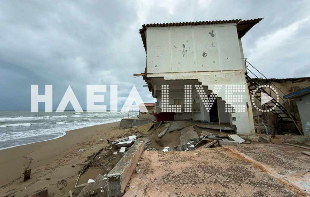 Κακοκαιρία στην Ηλεία: Ανεμοστρόβιλος και κατολισθήσεις προκαλούν καταστροφές
