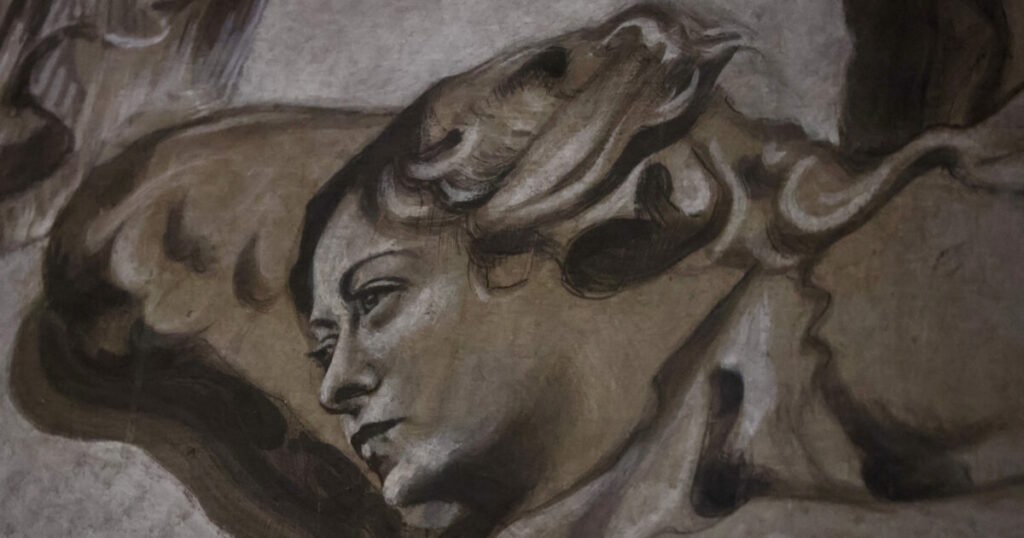 Αφαίρεση τοιχογραφίας με άγγελο που θύμιζε την Τζόρτζια Μελόνι