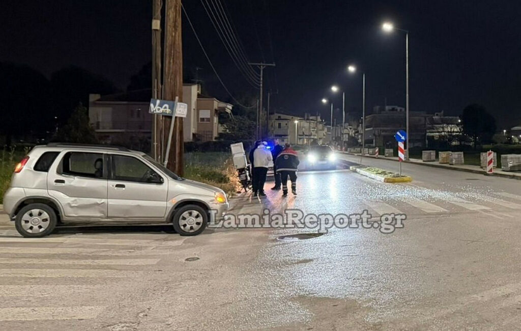 Σοβαρό τροχαίο στη Λαμία: Αυτοκίνητο συγκρούστηκε με μηχανάκι