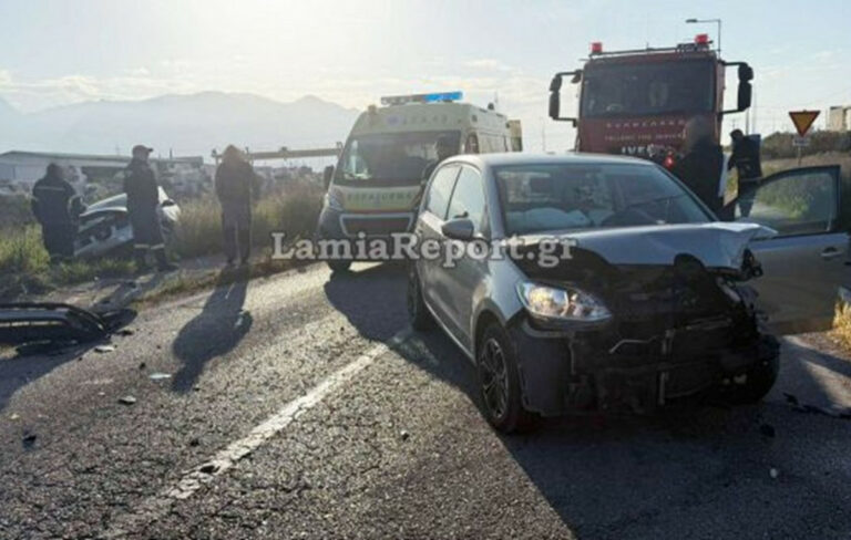Λαμία: Σοβαρό τροχαίο ατύχημα με τρεις τραυματίες