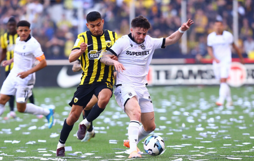 ΑΕΚ – ΠΑΟΚ: 1-0 στο 36′ με αυτογκόλ του Κεντζιόρα