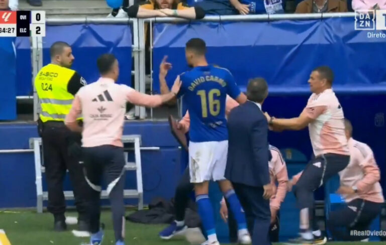 Ο Κάρμο εκνευρίστηκε με την εξέδρα στο παιχνίδι της Οβιέδο