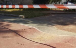 Καθίζηση στο προαύλιο του 4ου Λυκείου στην Αλσούπολη