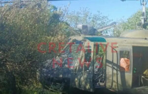 Αναγκαστική προσγείωση ελικοπτέρου της Πολεμικής Αεροπορίας πάνω σε ελιά