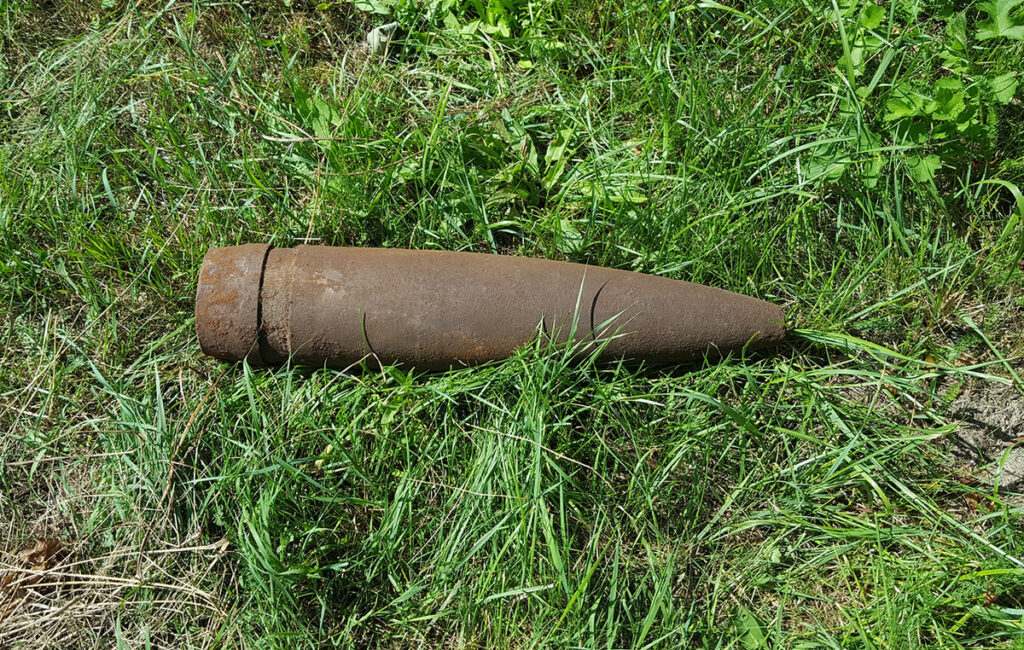 Ανακαλύφθηκε βλήμα πυροβολικού στη Μυτιλήνη κατά τις εργασίες σε οικία