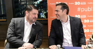 Δημοσιογράφοι και πολιτικοί στην παρουσίαση του βιβλίου Μπουτάρη