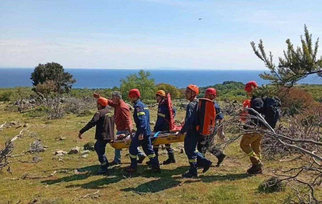 Διάσωση Γυναίκας στο Ρέμα του Φονιά στη Σαμοθράκη