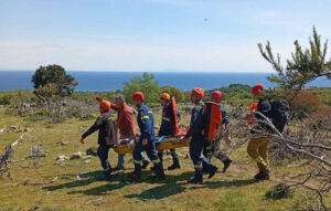 Διάσωση Γυναίκας στο Ρέμα του Φονιά στη Σαμοθράκη